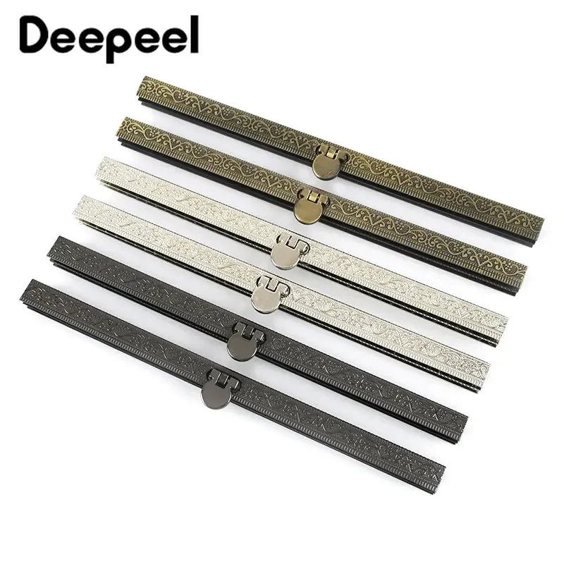 2-5pcs deepeel 19cm Metall geprägte Tasche Schloss Clutch Münz geldbörse Rahmen Taschen Verschluss Nähen Hardware Brieftasche Zubehör Handtasche