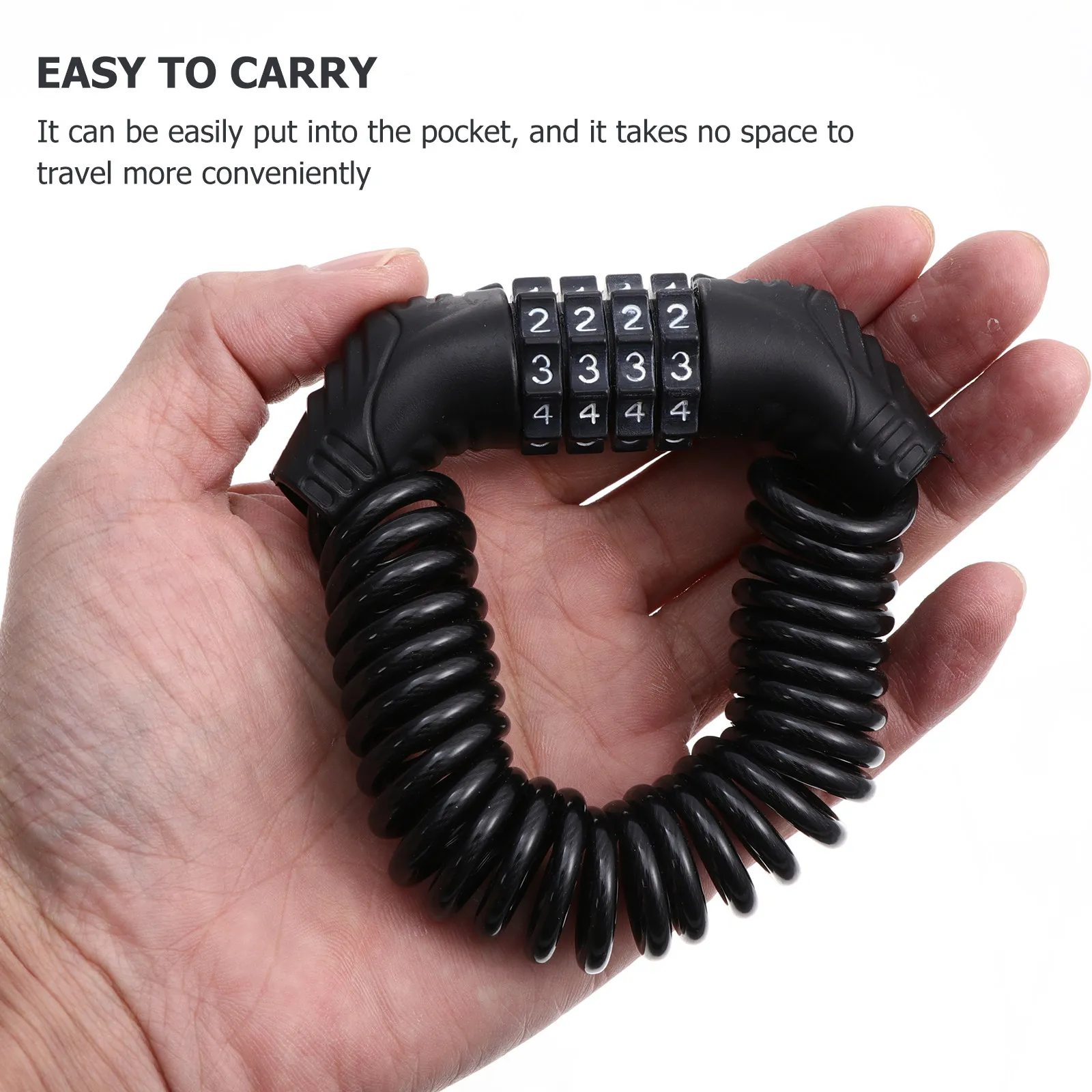 

Bike Password Lock Anti-Theft Digital Cable Lock Small Portable Secure for Bicycle Motorcycle Travel Luggage Beach