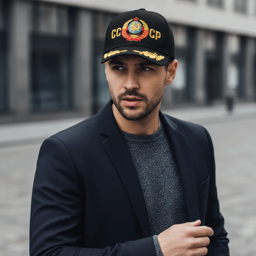 Russian National Emblem CCCP USSR Embroidered Baseball Cap Cotton Adjustable Baseball Hats Snapback Caps For Man Women Unisex