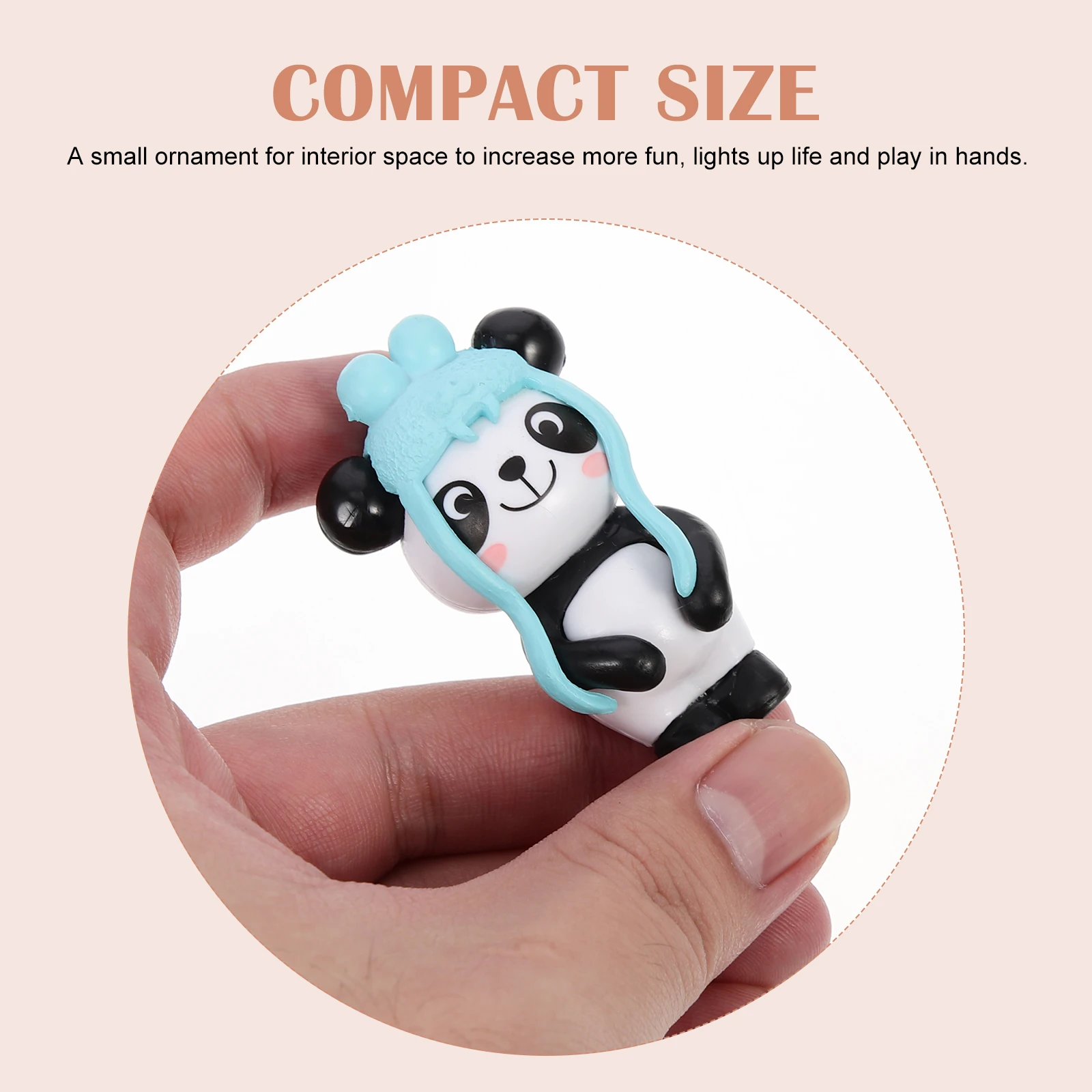 

8pcs Mini Panda Models Panda Shaped Cake Decors Baking Cake Dessert Decorations For Birthday Party Kids Room Home Office