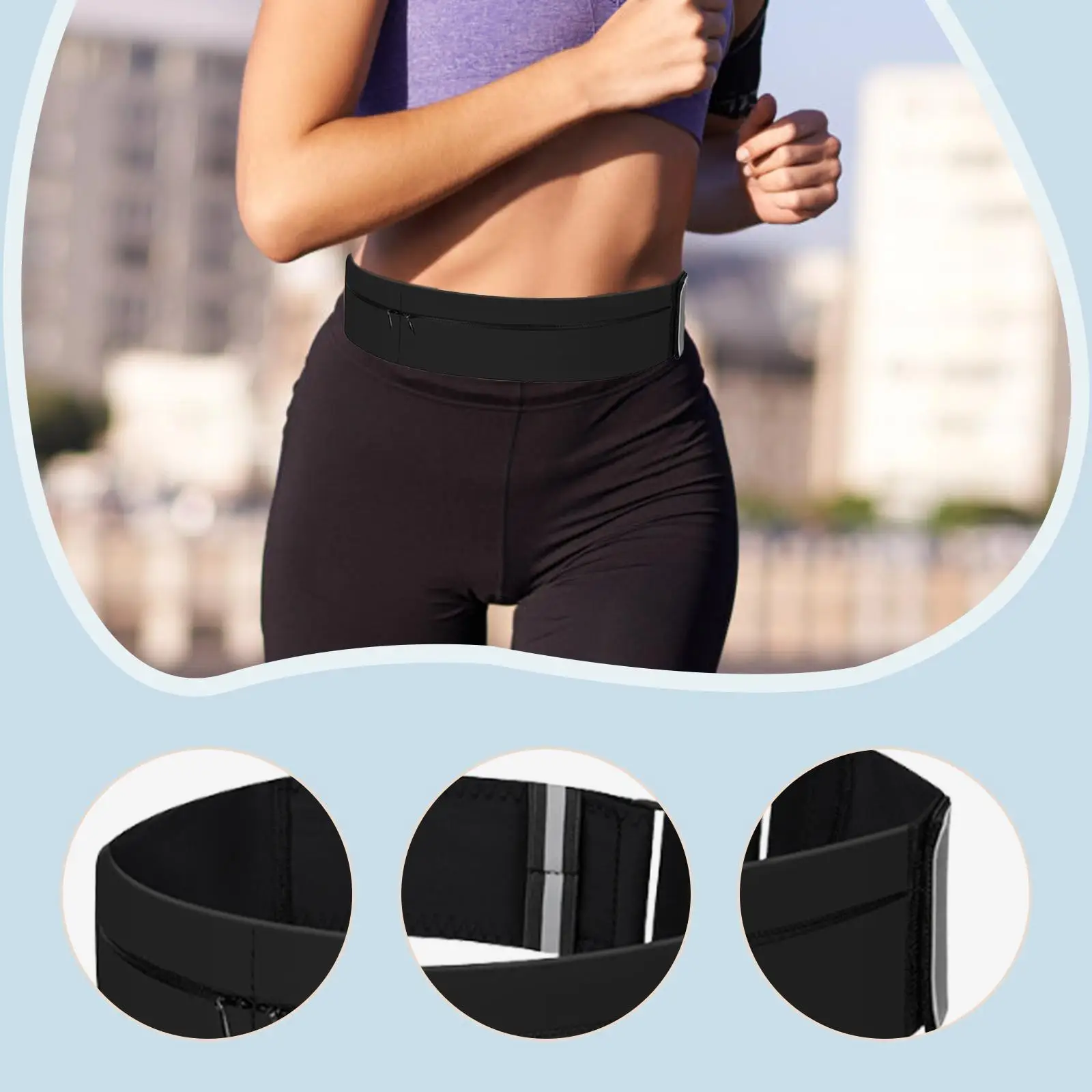 

Поясная сумка для бега для женщин и мужчин, легкая многофункциональная сумка для телефона, подходит для велоспорта, кемпинга, бега, тренировок и фитнеса.