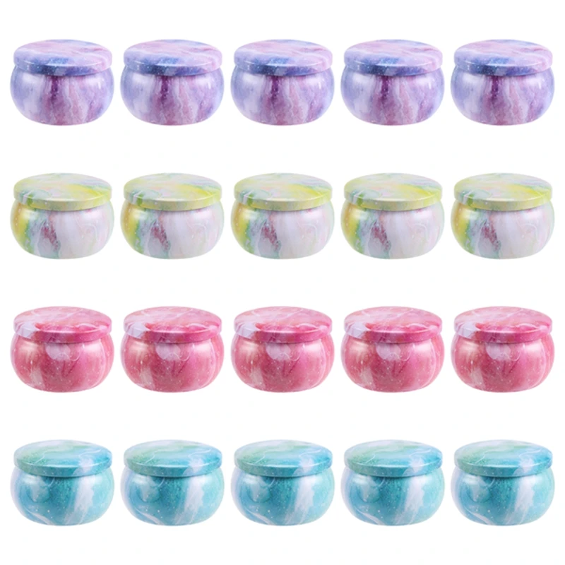 

20 PCS Candle Tin Cans 4.4 Oz Metal Empty Candle Jars With Lids Round Containers For Making Candles Bulk Crafts Storage