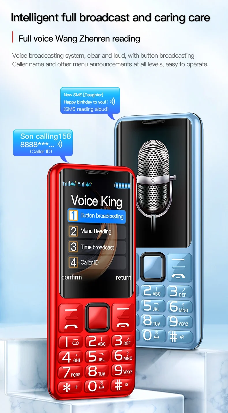 I79 (H6) 4G Elderly Mini Cellphone 2.4Inches TFT Screen 32MB RAM No Camera Torch Dual SIM English Keyboard Mobile Phone