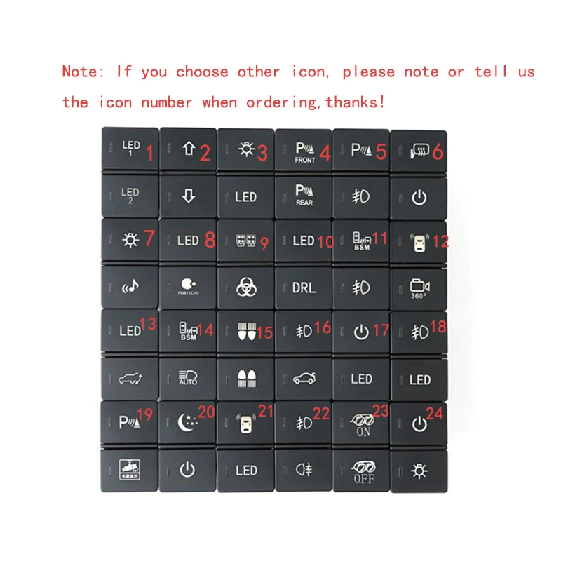 for Honda URV CRV AVANCIER CITY Accord 2017 - 2021 1PC Dual key switch Car Front Fog Light Rear Fog Light Switch Button
