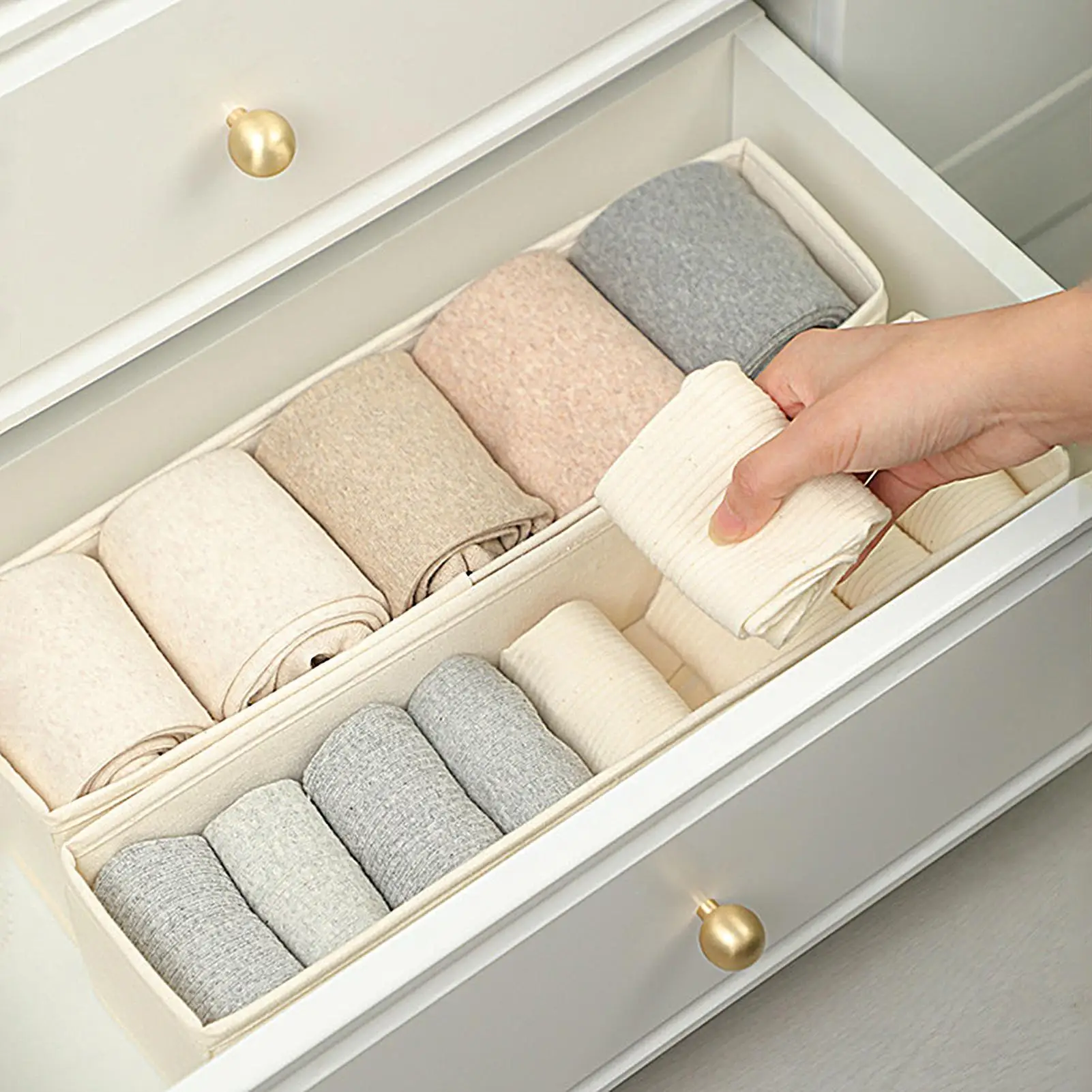Drawer Wardrobe Storage Organizers Cabinet Drawer Clothes Storage Box for T-Shirts Jeans Underwear Pants Organizer Box