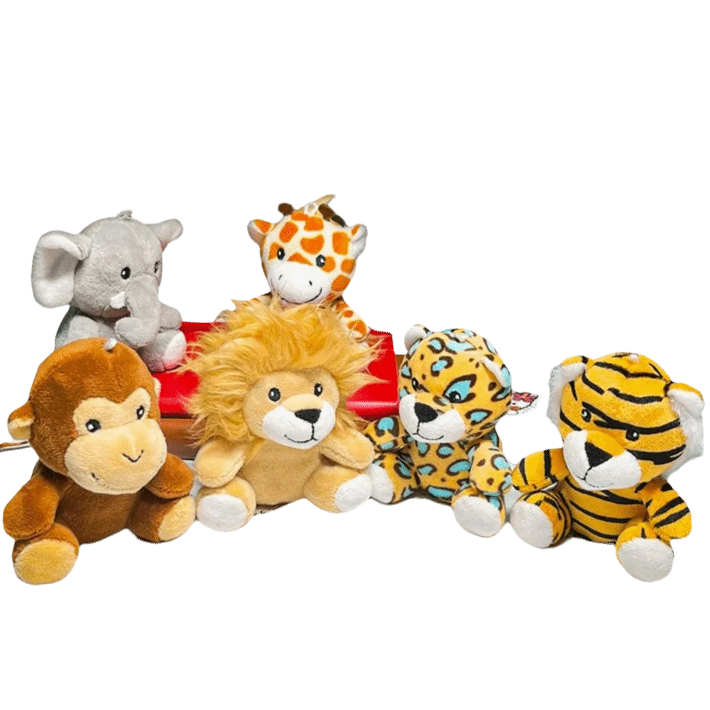 Animales del bosque animales del bosque muñeco de peluche colgante León mono animales del bosque llavero de peluche llavero de muñeco de peluche de tigre de dibujos animados