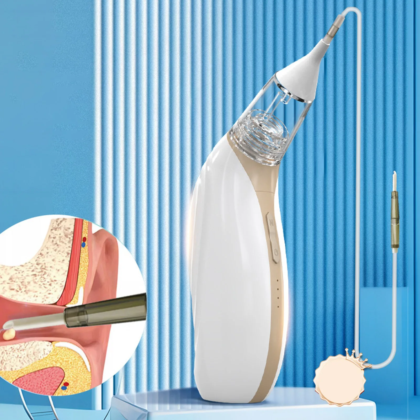 

Вакуумный инструмент для удаления ушной серы, 3 уровня всасывания, малошумный перезаряжаемый съемный набор для удаления ушной серы, 5 В, 1 А, электрический инструмент для удаления ушной серы