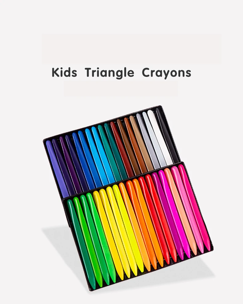 CHEN LIN 36 Color Triangle Crayons Washable Children Stationery School Supplies Safe Non-toxic Coloring Pencils Learning Gift