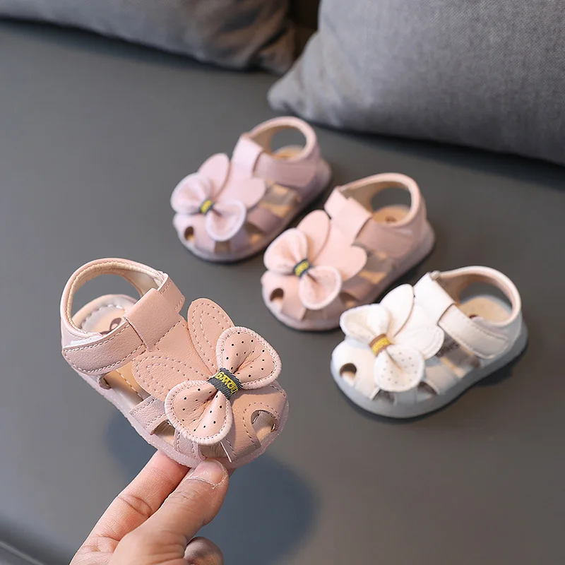 Baby Shoes 2024 Summer New Girl Shoes Children Sandal Soft Sole Anti Slip Baby Walking Shoe Versatile Princess Shoe Zapatos Niña