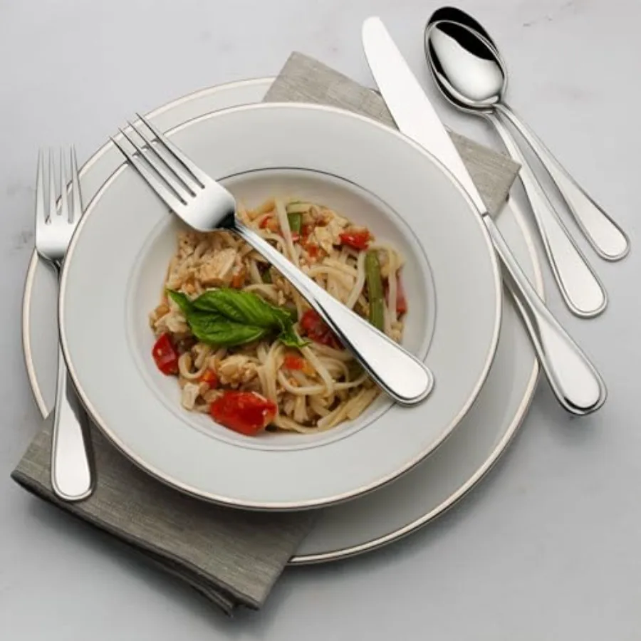 101-Piece Silverware Set 18/10 Stainless Steel Flatware for 12 People with Serving Set and Extra Coffee Spoons in Silver