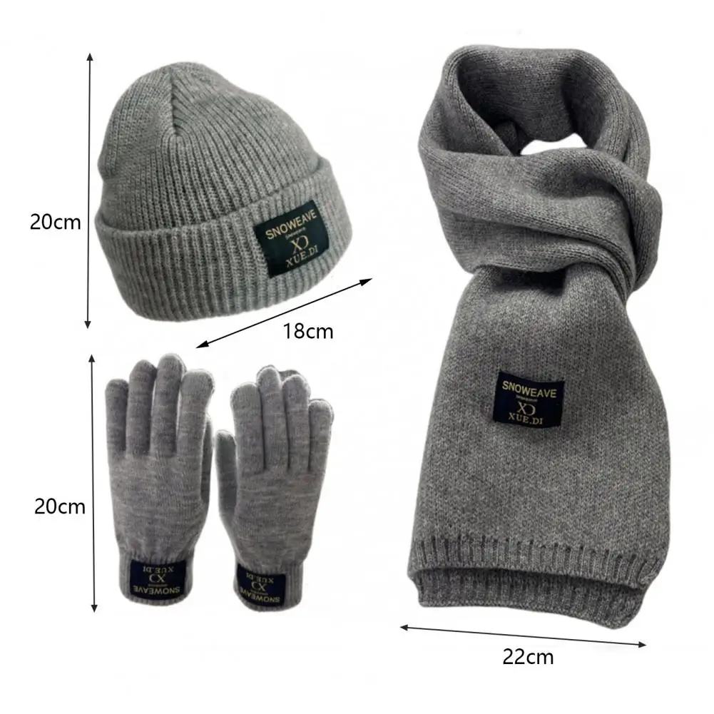 Bonnet et écharpe d'hiver confortables, ensemble de gants, optique chaude, accessoires d'extérieur pour le cou coupe-vent