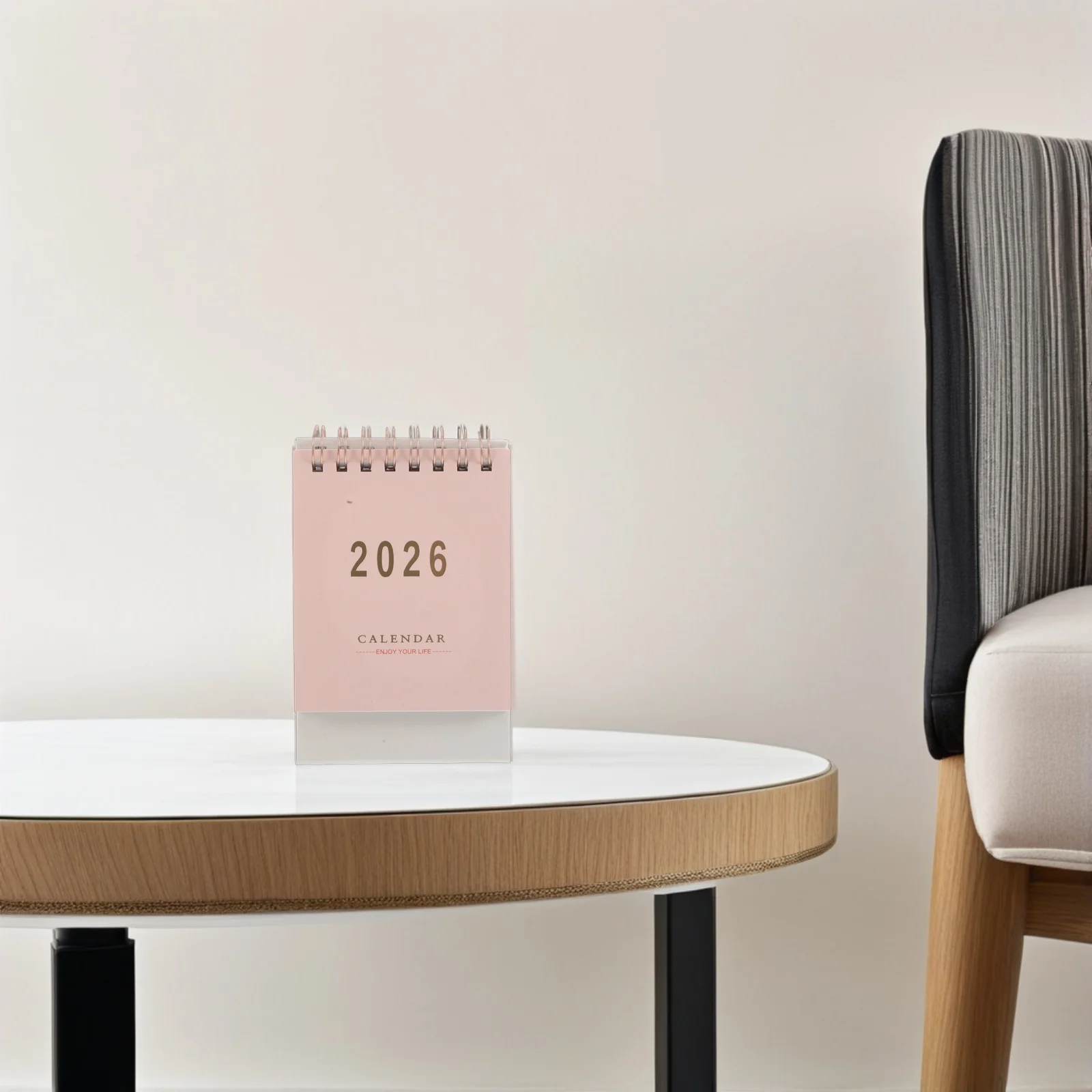 

Simple Mini Desk Calendar Stand up Decorative 2026 Small Table Calendars Double Line