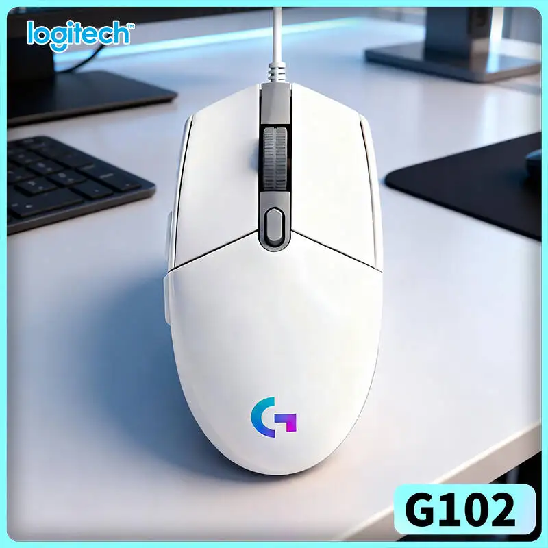Logitech G102 Prodigy Gaming Mouse, 16.8 Million RGB Colors, Ergonomic Grip, 6 Keys for Marathon Gaming Sessions