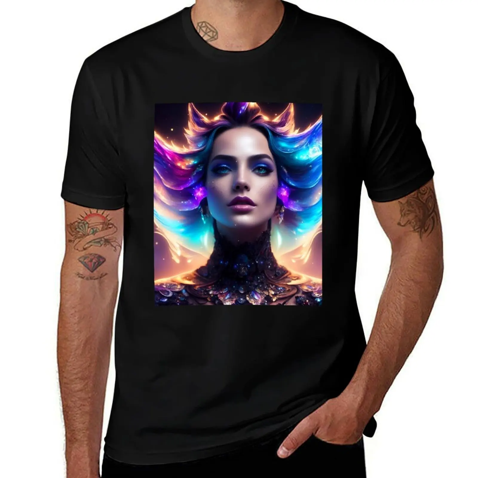 

Woman,Glamour Photography Fantasywhimsical Portrait No2 beautiful art T-Shirt quick-drying black t shirts for men
