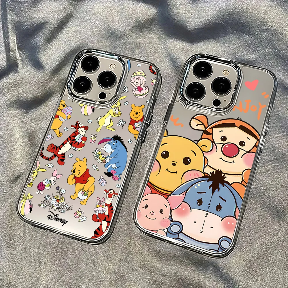 Крутой и милый чехол с Винни-Пухом для Samsung Galaxy S25 S24 S23 S22 S21 S20 Note20 FE Ultra Edge Plus 4G 5G, прозрачная накладка