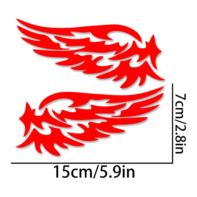 1Pair Wings Motorcycle Helmet Stickers Waterproof for DIY Motorbike Fuel Tank Scooter Body Self-adhesive Vinyl Decals Universal