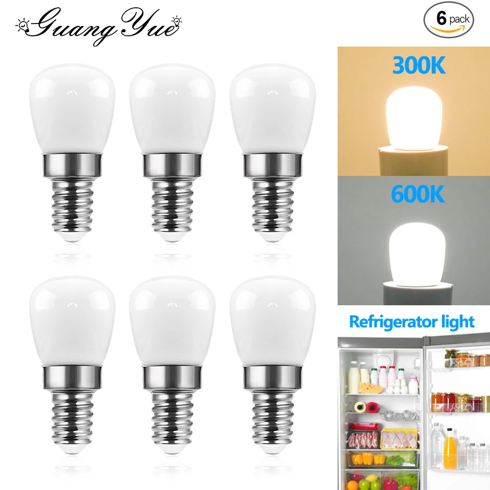 

Mini 3W Refrigerator Lamp Led Light Bulb E14 220V 3000K 6000K Milky Glass Tube Indoor Dimmable Replace Halogon Chandelier Lamp