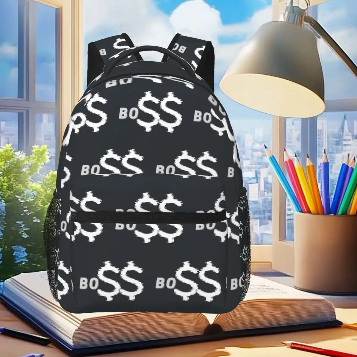 

For The Big Boss Backpack Student Boys Girls BookBag Children School Bag Laptop Shoulder Bags for Men Women