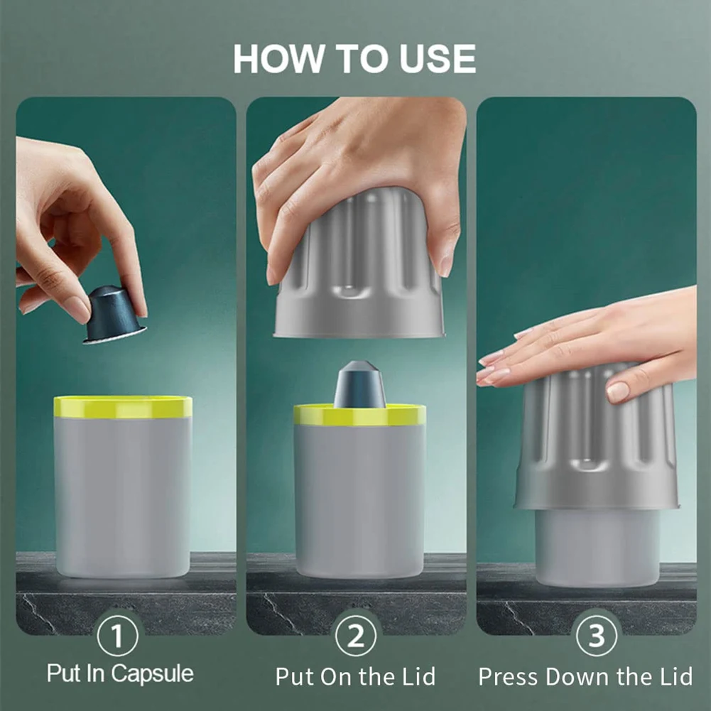 The New Aluminium Coffee Capsule Recycler Box Small Size Coffee Capsule Recycling Bucket Tool