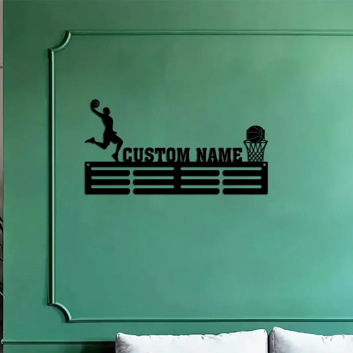 Amaze the Basketball Enthusiast with This Custom Metal Wall Hanger Ideal House Decor and Housewarming Gift for Medal Exhibition