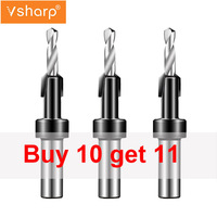 Carbide Dia.6-14mm Countersink Drill Drilling Pilot Holes For Screw Woodworking Drill Bit Counter Bore Drill 8MM 10MM Shank