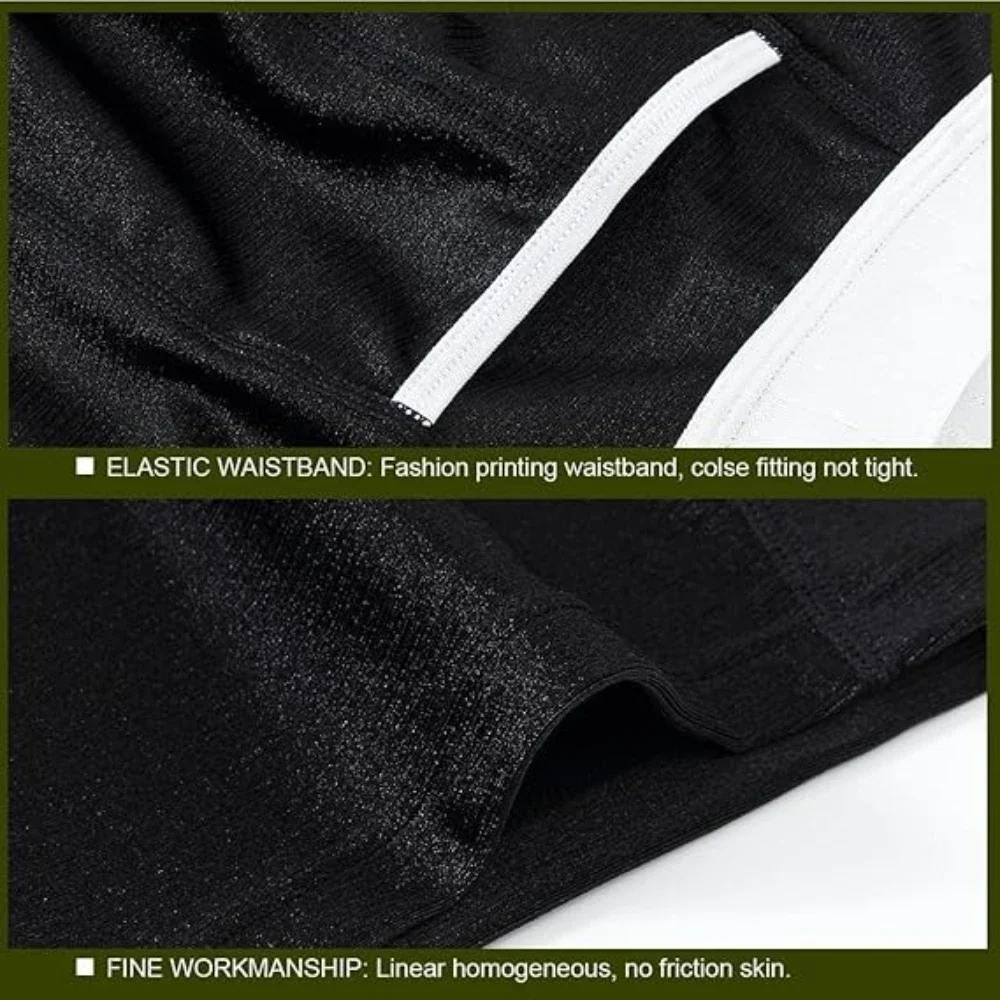 Jinshi Mens Boxer Briefs Panties Long Leg Nylon Breathable Open Fly Boxers No Ride Up With Flex Waistband Boxer Briefs For Men