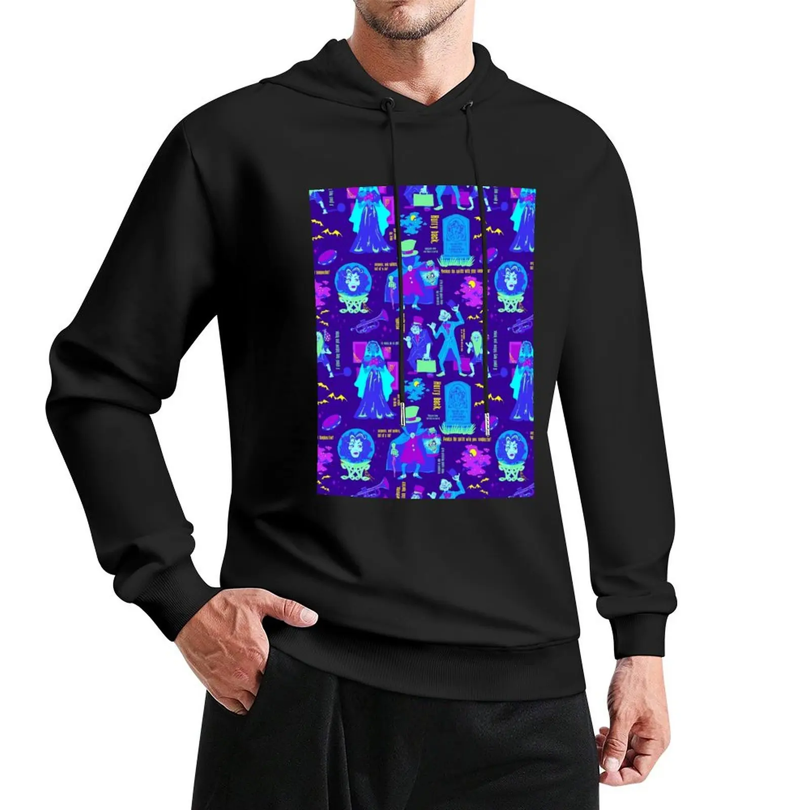 

Happy Haunts. Pullover Hoodie anime clothes men's sweat-shirt set mens hoodies