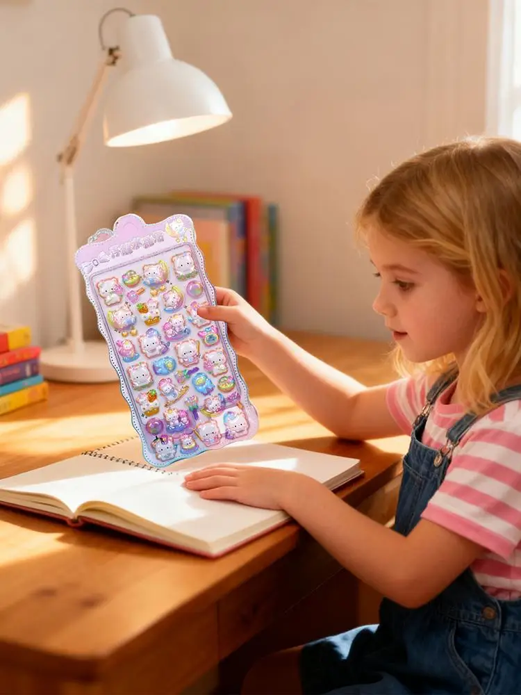 

Kids 3D Stickers Cute Decorations Stickers 7 Sheet Journaling Decals For Phone Case Notebook Scrapbooking Journal Laptop Craft