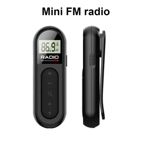 Imagen 1 del producto Radio FM portátil recargable, Radio Digital de bolsillo, Walkman de Transistor, Radio pequeña con baterías para senderismo y caminar