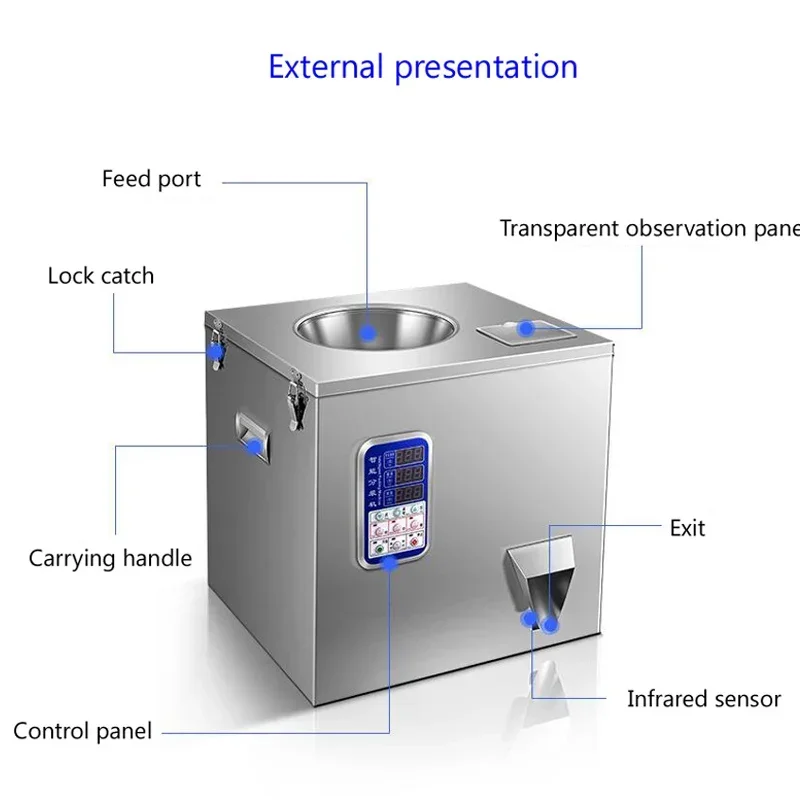 Rotary Screw Packing Weighing Filling Machine Automatic Tea Granules Grain Herb Filling Machine with Spiral Feeding 1-50g