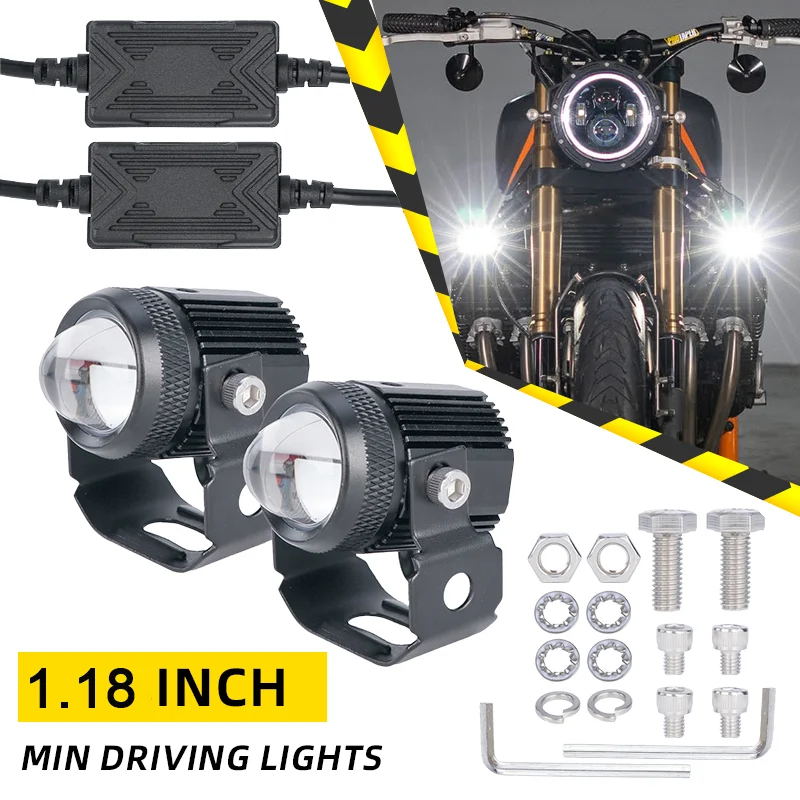 

30W Motorcycle Light For Motorbike Off-road Front Auxiliary 6000lm 6000k/3000k Super Bright Mini Driving Led Lights Headlight