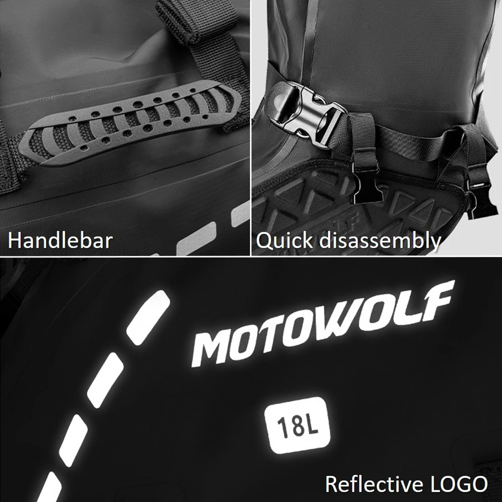 Motorcycle Bag 18L  28L 48L Waterproof 2 Pcs Universal Fit Motorcycle Pannier Bag Saddle Bags Side Storage Fork Travel Luggage