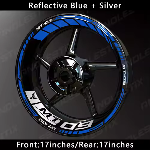 AnoleStix Reflective Motorcycle Wheel Sticker Hub Decal Rim Stripe Tape For YAMAHA MT-09 MT09 - Image 29