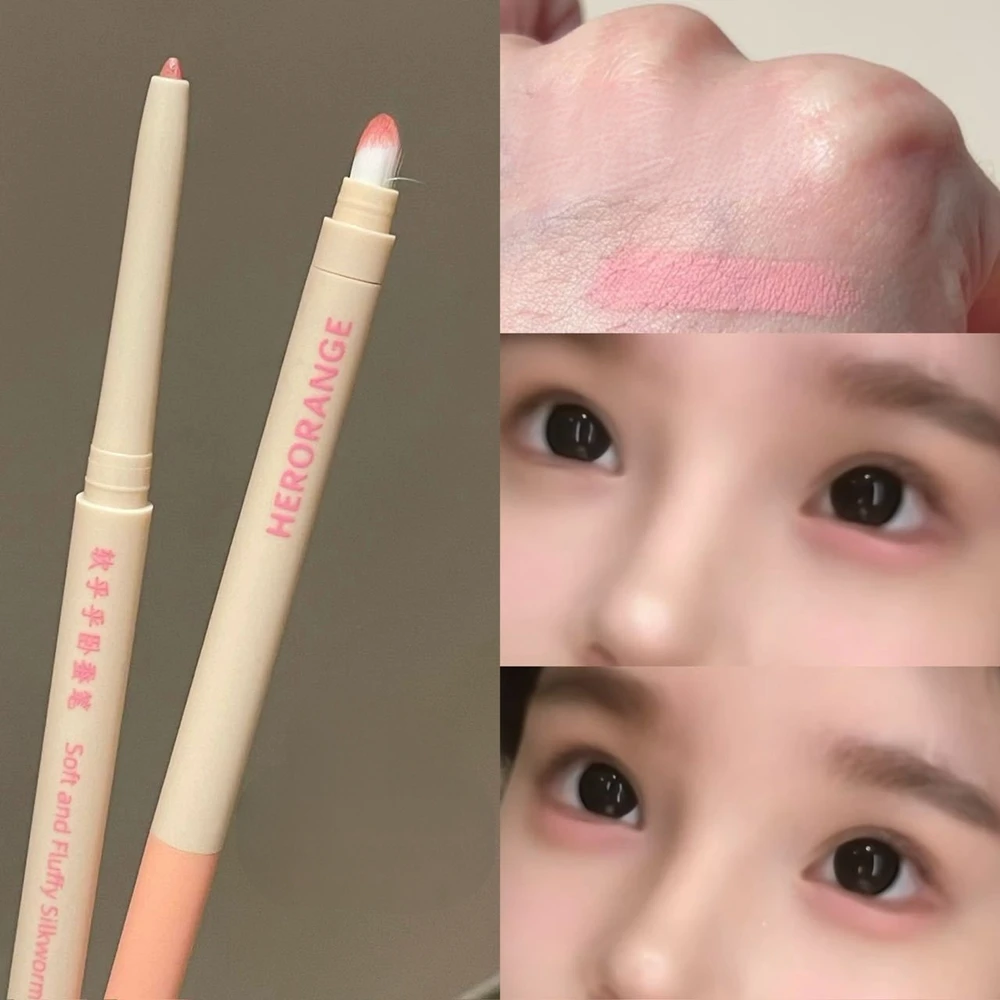 Mat Oranje Bruin Liggende Zijderups Oogschaduw Potlood Champagne Glitter Lagere Eyeliner Pen Verhelderende Crème Highligher Oogmake-up