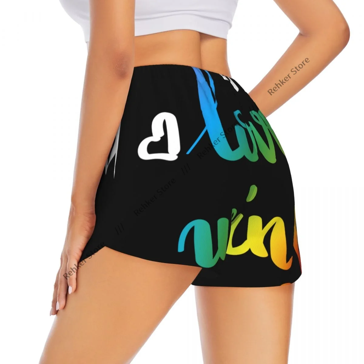 

Шорты для йоги для женщин, шорты для фитнеса, байкерские шорты для тренировок, бега, спортивные шорты Love Wins Pride, быстросохнущая спортивная одежда с карманом