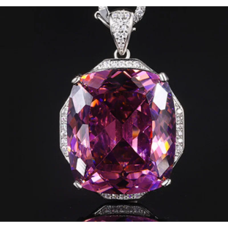 New Gold-Plated Jewelry with Dried Rose Fat Square Fashion Pendant Necklace 20*23
