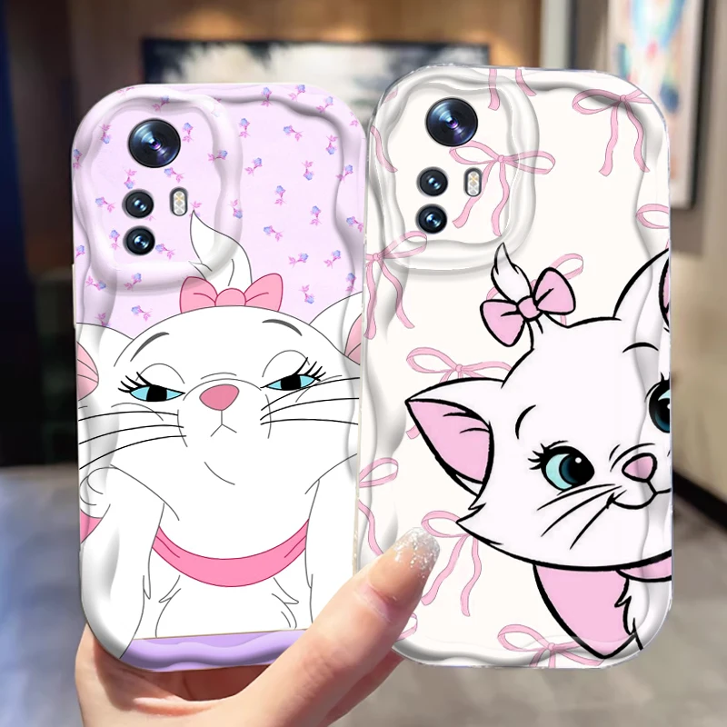 

Mary Cat Disney Cartoon Cute For Xiaomi Mi 14 12 12T 11 Lite Poco M6 X6 X5 X4 X3 M3 F4 Pro GT NFC 5G Wave Oil TPU Phone Case