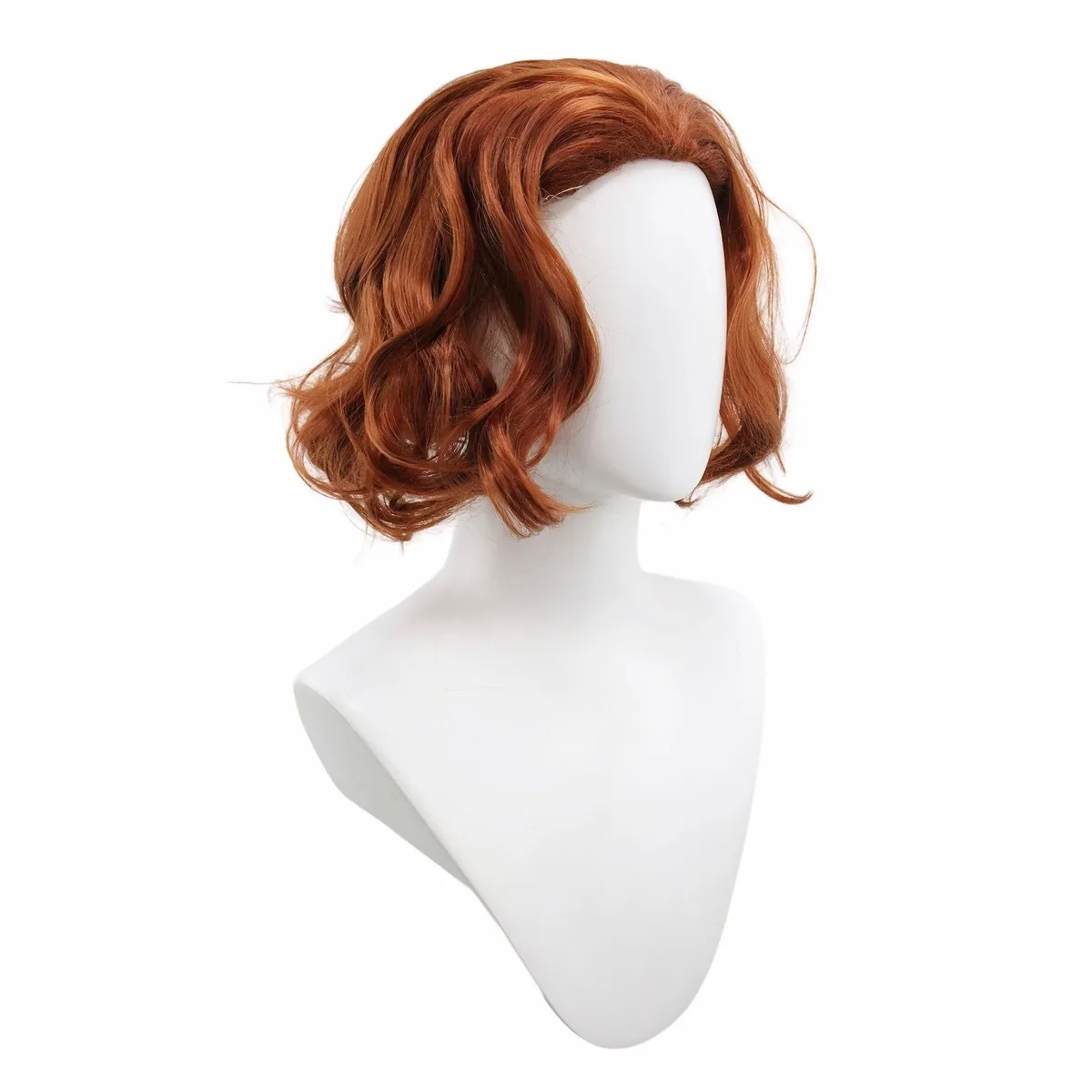 Synthetic Short Brown Wavy Wig for Women Vintage Style Loose Curls Heat Resistant Fiber Cosplay Party Natural Look