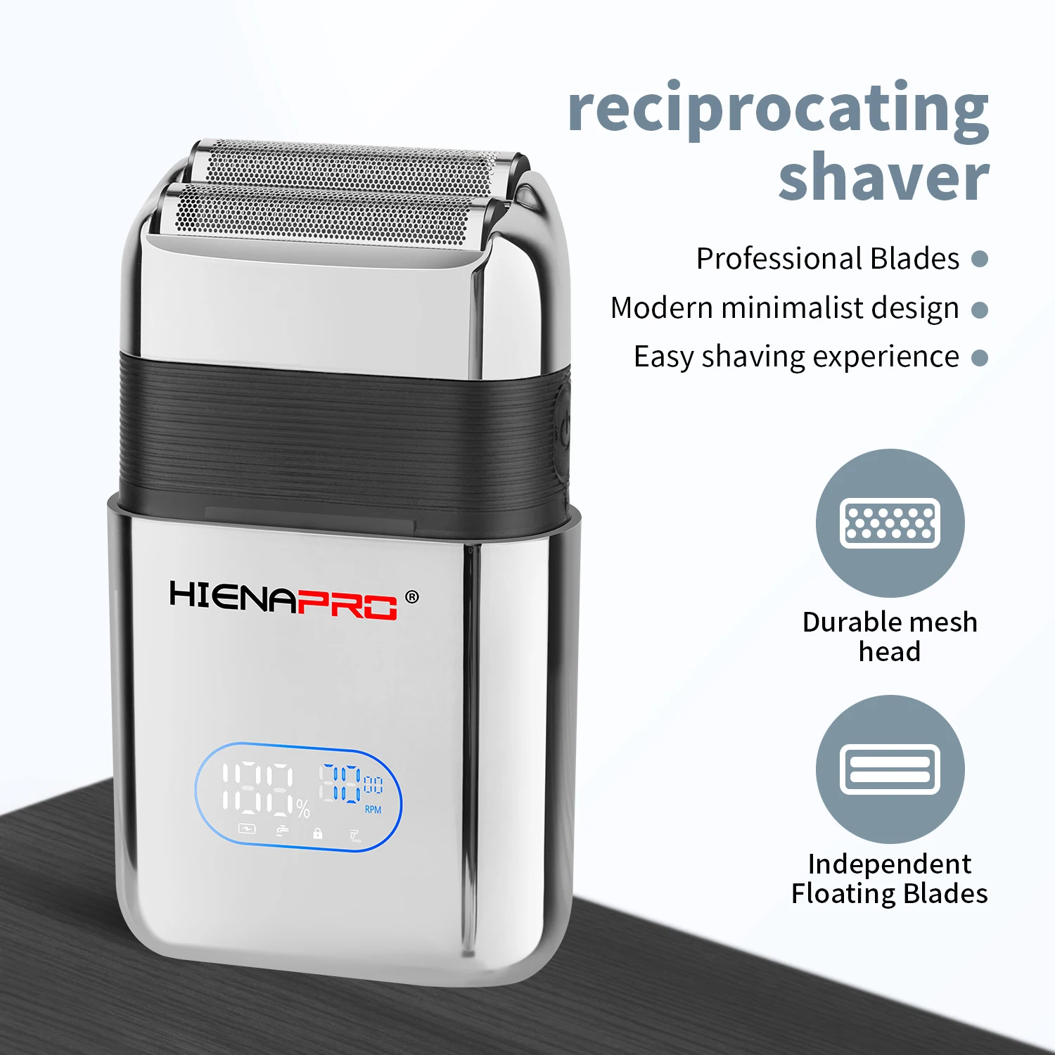 

HIENA PRO hair shaver mini single blade cordless beard trimmer razor rechargeable foil electric face body shaver for men
