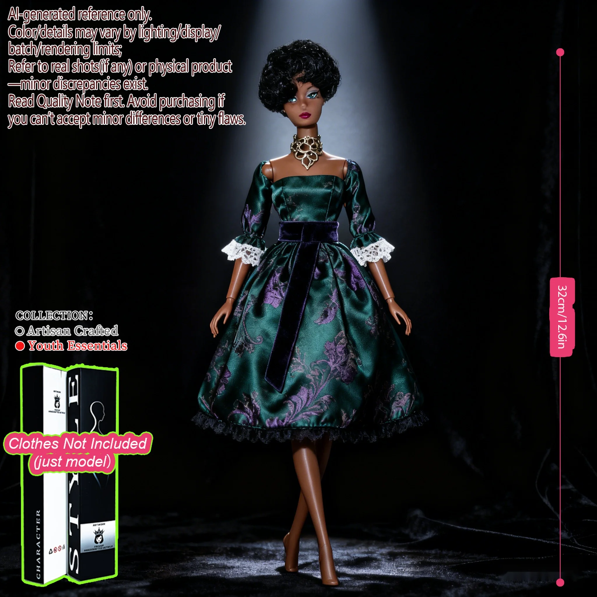 Muñeca BJD a escala 1/6 de 12,6 pulgadas, modelo de maquillaje cambiable de 12 articulaciones, muñeca de regalo (sin ropa)