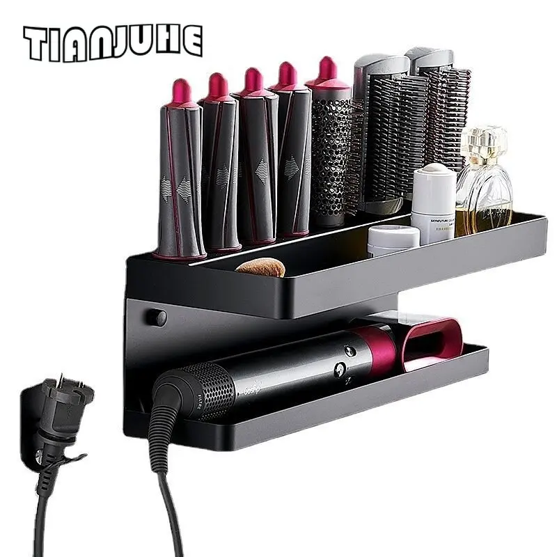 

Multi-functional Wall Mounted Storage Holder for Dyson Hair Curler and Hair Dryer Dyson Airwrap Holder