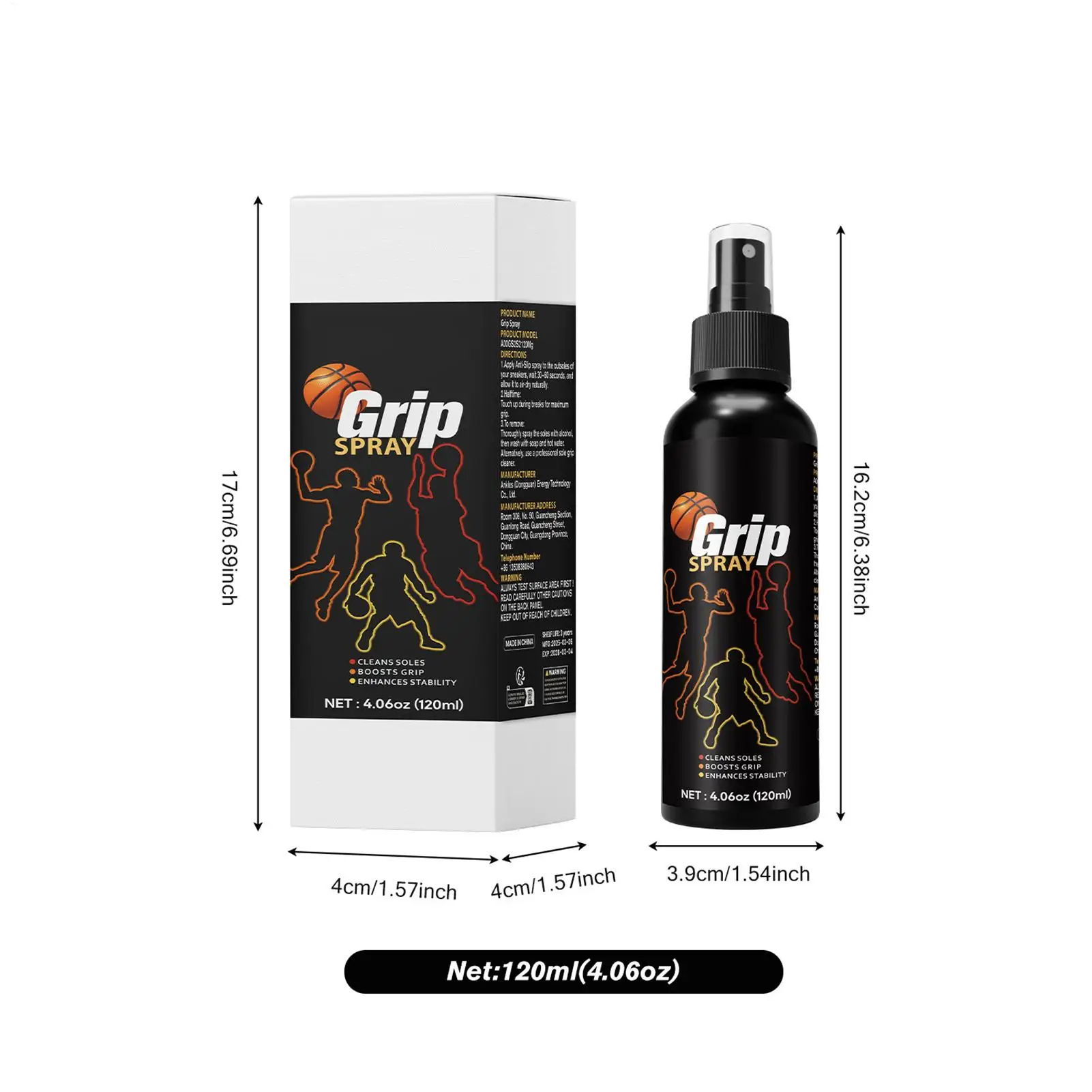 Spray de agarre de suela de 120ml, Spray de suela antideslizante de baloncesto para mejorar la tracción, mejora de agarre deportivo, potenciador de tracción de zapato