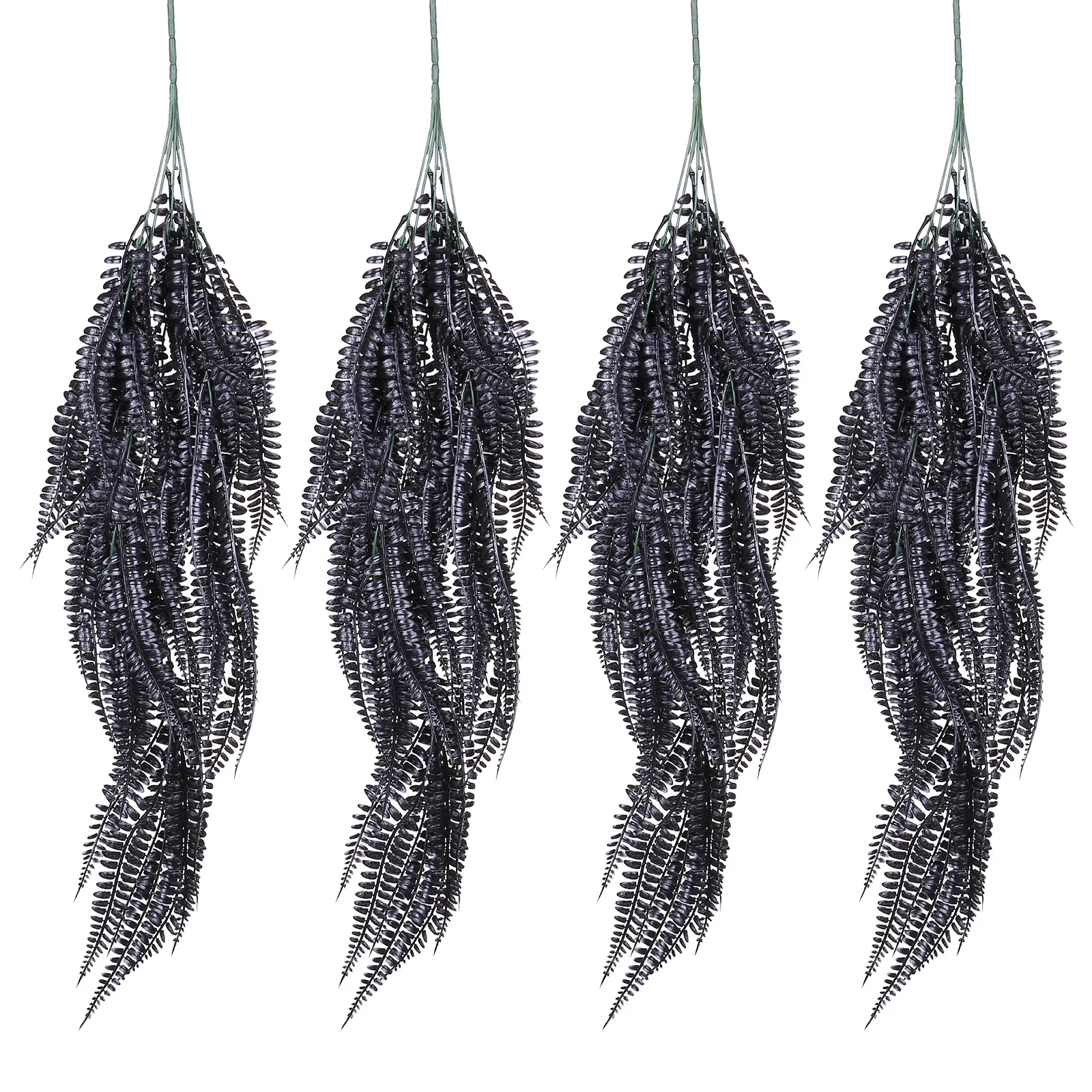 

Hanging Artificial Plants Large Fake Ferns Hanging Vines Plastic for Home Garden Indoor Outdoors Wedding 85cm Black Pack of 4
