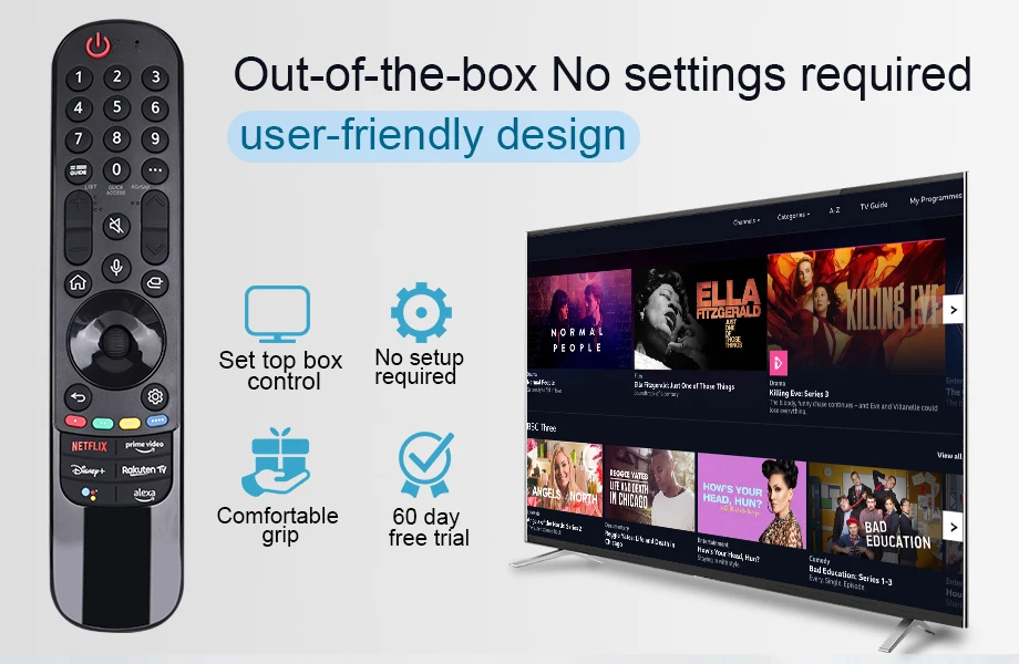 1 Stück Ersatz-Magic-Fernbedienung MR22GA/GN für Smart-TV ohne Sprach- und Zeigerfunktion – Detail 1