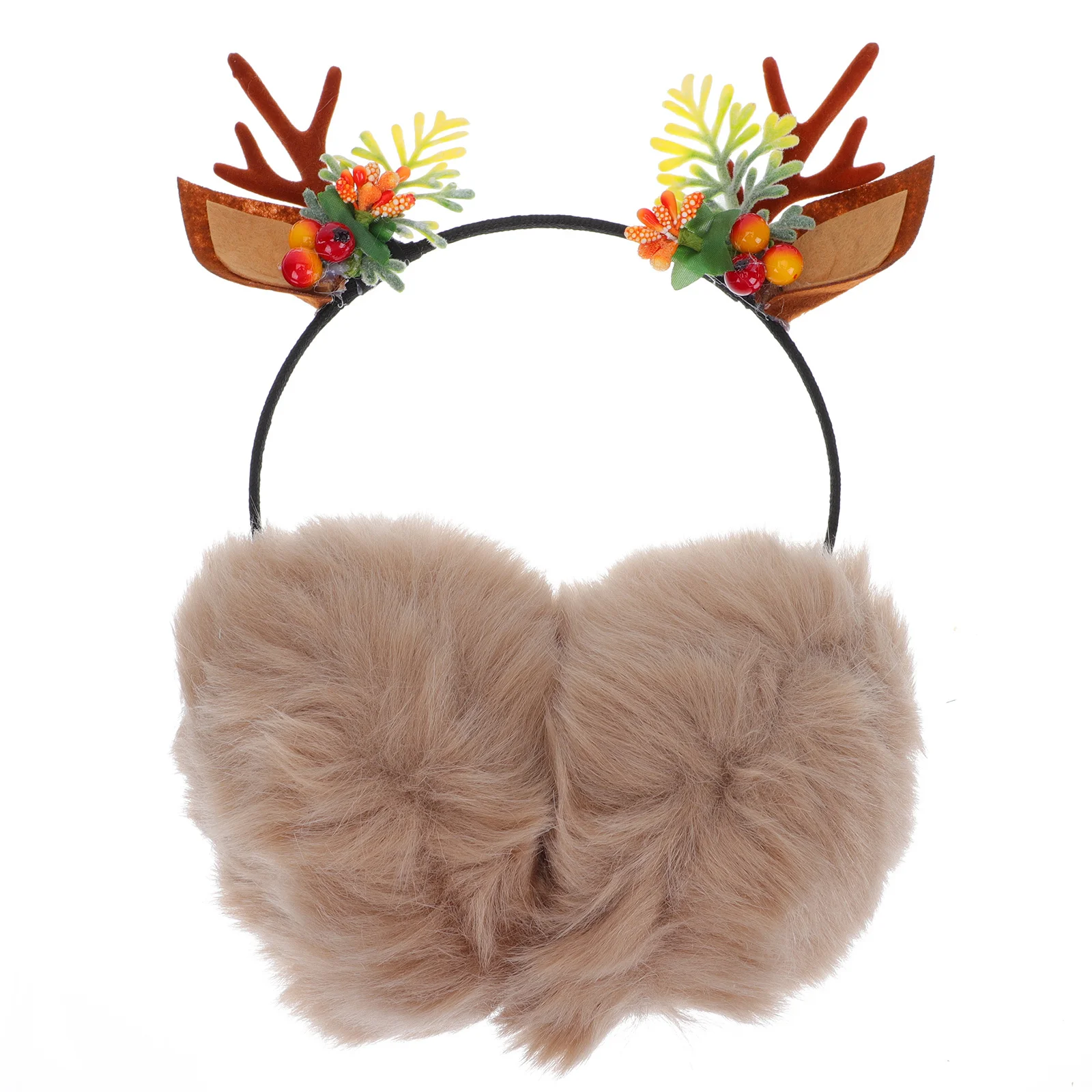 1 قطعة غطاء للأذنين قرون الشتاء عقال الأذن دفئا لطيف الحيوان الأذن يغطي عيد الميلاد في الهواء الطلق حماية دافئة للنساء
