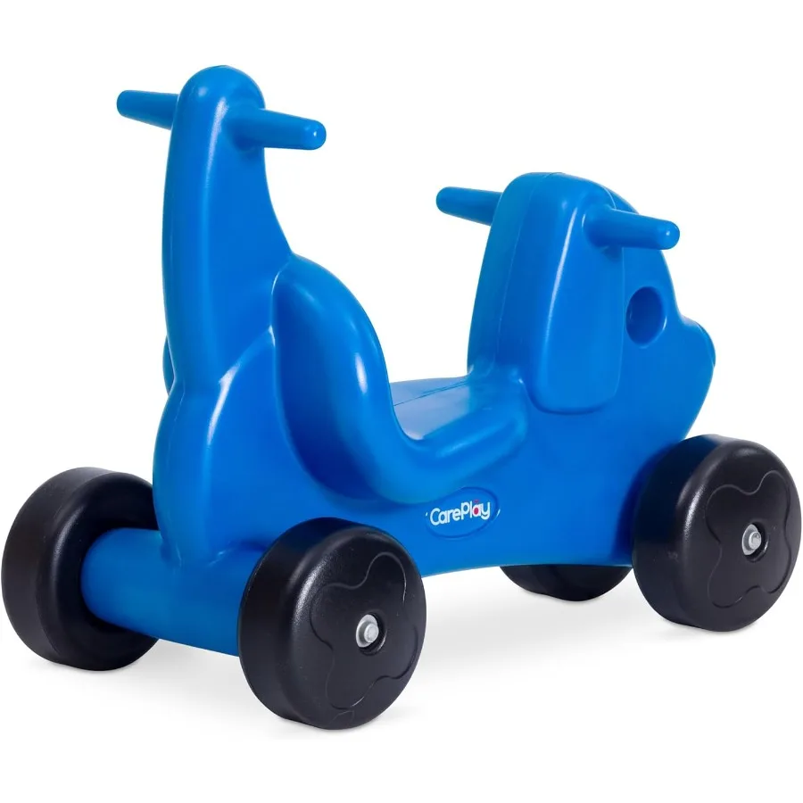 Zabawka dla szczeniąt 2 w 1 do pchania i jazdy, do użytku wewnątrz i na zewnątrz, niskie siedzisko, zalecana dla dzieci do 22,7 kg, wytrzymała konstrukcja.