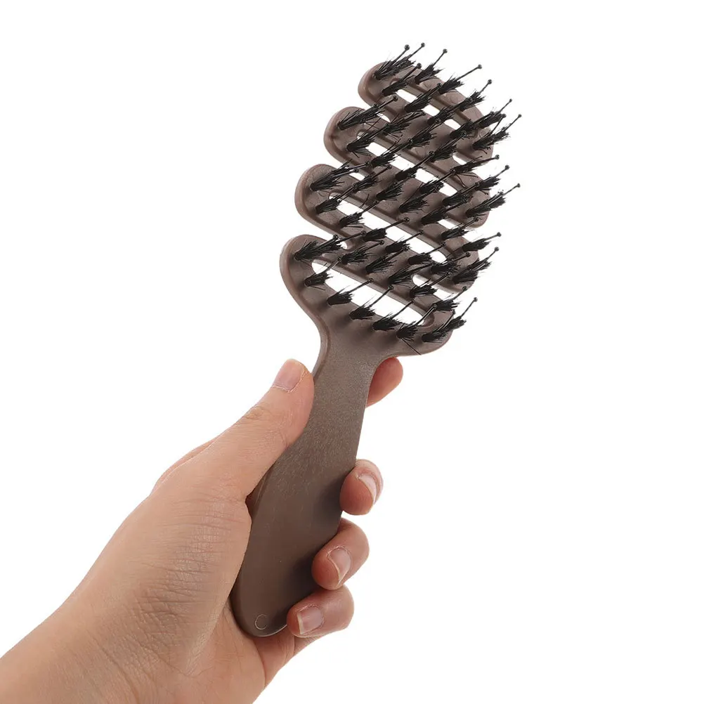

2Pcs Portable Boar Bristle Hairbrush Scalp Massage Wide Tooth Comb Travel Hair Styling Detangler Brush for Women
