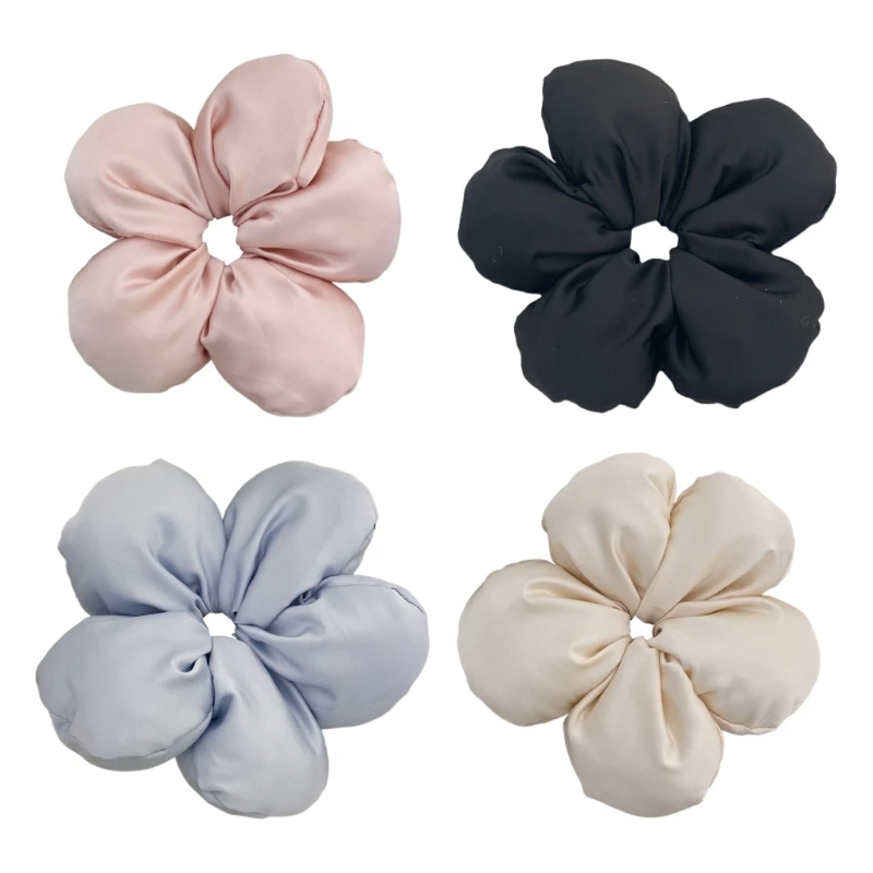 

Elegant Ballet Hair Scrunchy Women Hair Buns Hair Elastic Puff Flower Hair Scrunchies Female Headwear Hair Styling Tool