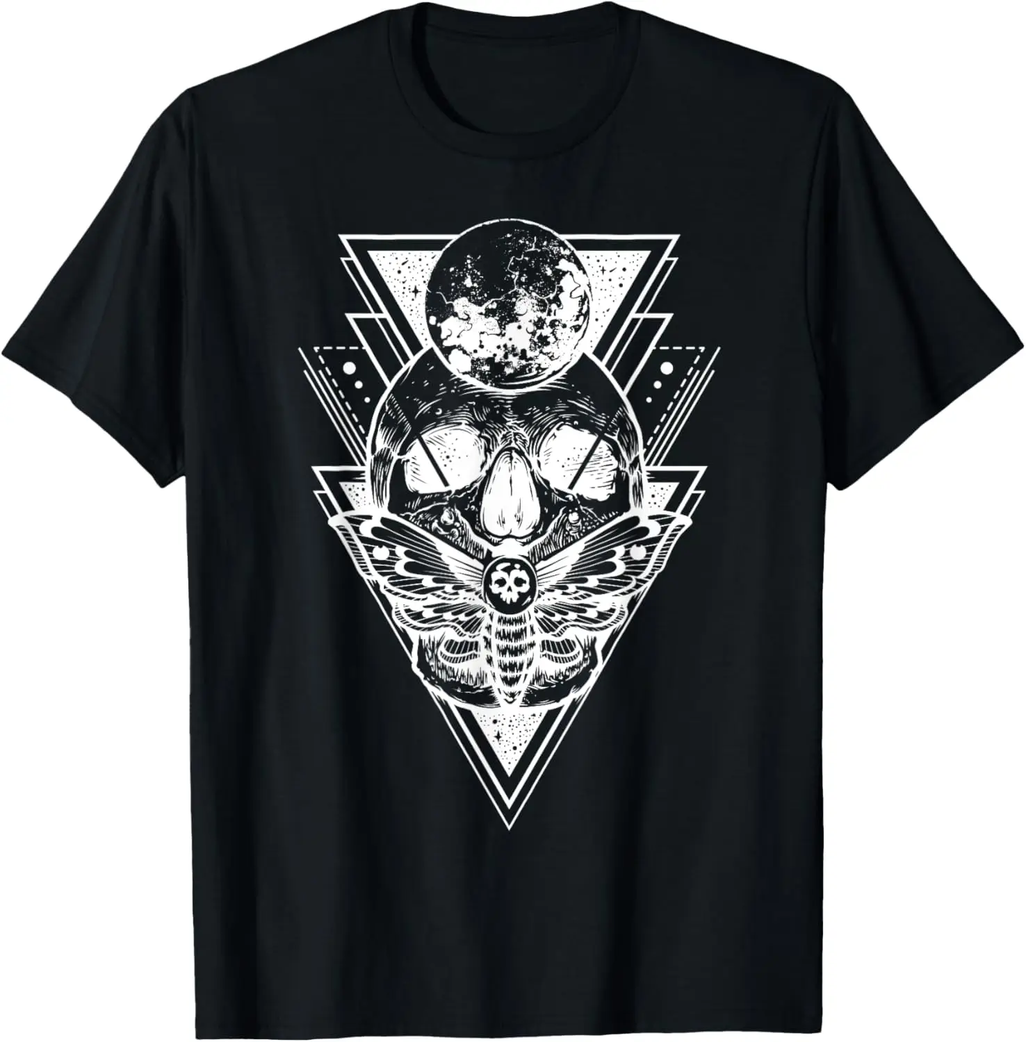 Moon Skull Witchcraft Occult Gothic Blackcraft T-Shirt