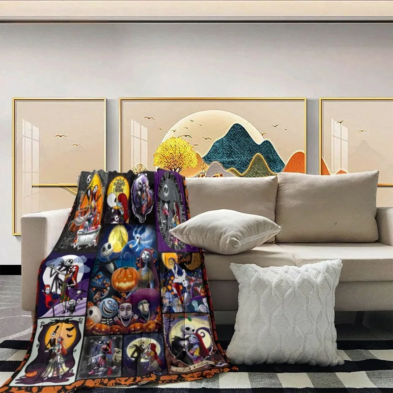 Disney Cartoon The Nightmare Before Christmas Jack Flanellen Deken Airconditioning Deken Halloween Cadeau